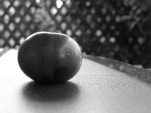 Red, blade, table, Apple