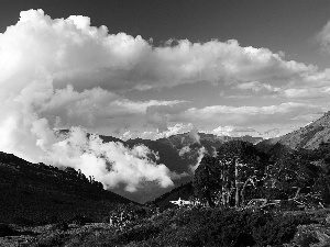 Taiwan, Mountains, clouds