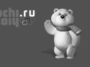 Scarf, Sochi 2014, teddy bear