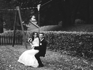 Love things, Swing, a man, wedding, Women