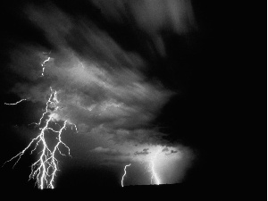 thunderbolt, clouds, Storm