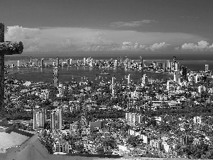 Cartagena, panorama, town, Colombia