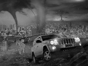 Grand Cherokee, tornadoes, Town