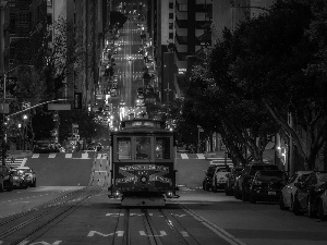 California, The United States, Street, San Francisco, tram