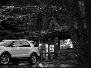 trees, viewes, Explorer, house, Ford