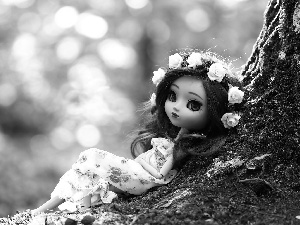 trees, doll, wreath