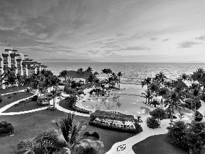 Hotel hall, Ocean, tropic, Pool