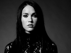 Megan Fox, lace, tunic, black