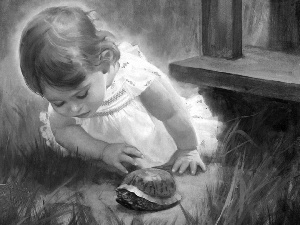 Donald Zolan, girl, turtle