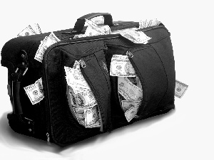 bag, U.S. dollars