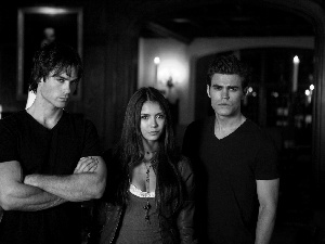 The Vampire Diaries, Actors, Nina Dobrev, The Vampire Diaries, The main, ian somerhalder, Paul Wesley