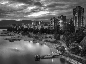 Vancouver, Canada, Beaches, Houses, sea