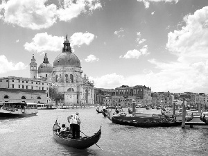 chair, Gondolas, Venice, Santa Maria