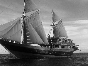 sea, sailing vessel