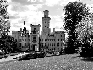 Castle, trees, viewes, Park