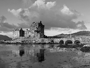 Scotland, bridge, water, Eilean Donan