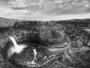 national, waterfall, VEGETATION, Palouse, River, Park, Washington, canyon