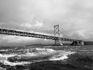 bridge, Naruto, Waves, canal