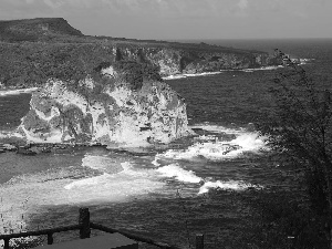 Coast, Rocks, Waves, Cliffs