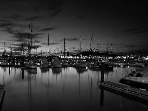 Boats, Great Sunsets, Harbour, Sailboats, port