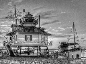 west, sun, maritime, Yachts, Lighthouse