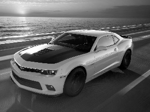 Way, Chevrolet, west, sun, sea, Camaro