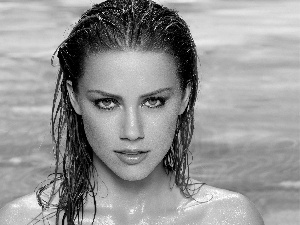 Hair, Amber Heard, wet