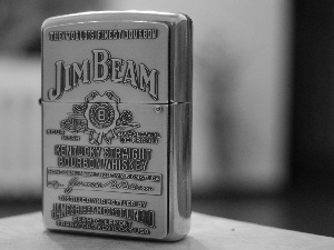 Golden automobile, Jim Beam, Whiskey, lighter