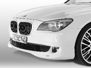 White, BMW F01, @, Front