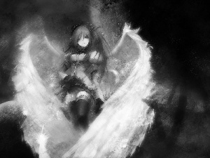 wings, girl, angel