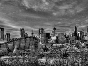 Canada, Town, winter, Calgary