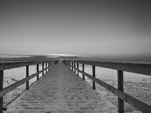 Great Sunsets, pier, winter, sea