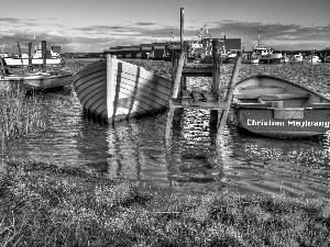 port, Jutland, Yachts, Boats, Cutters, sea