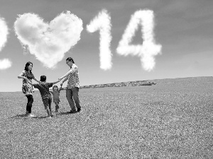 clouds, Family, year, 2014, New, Meadow