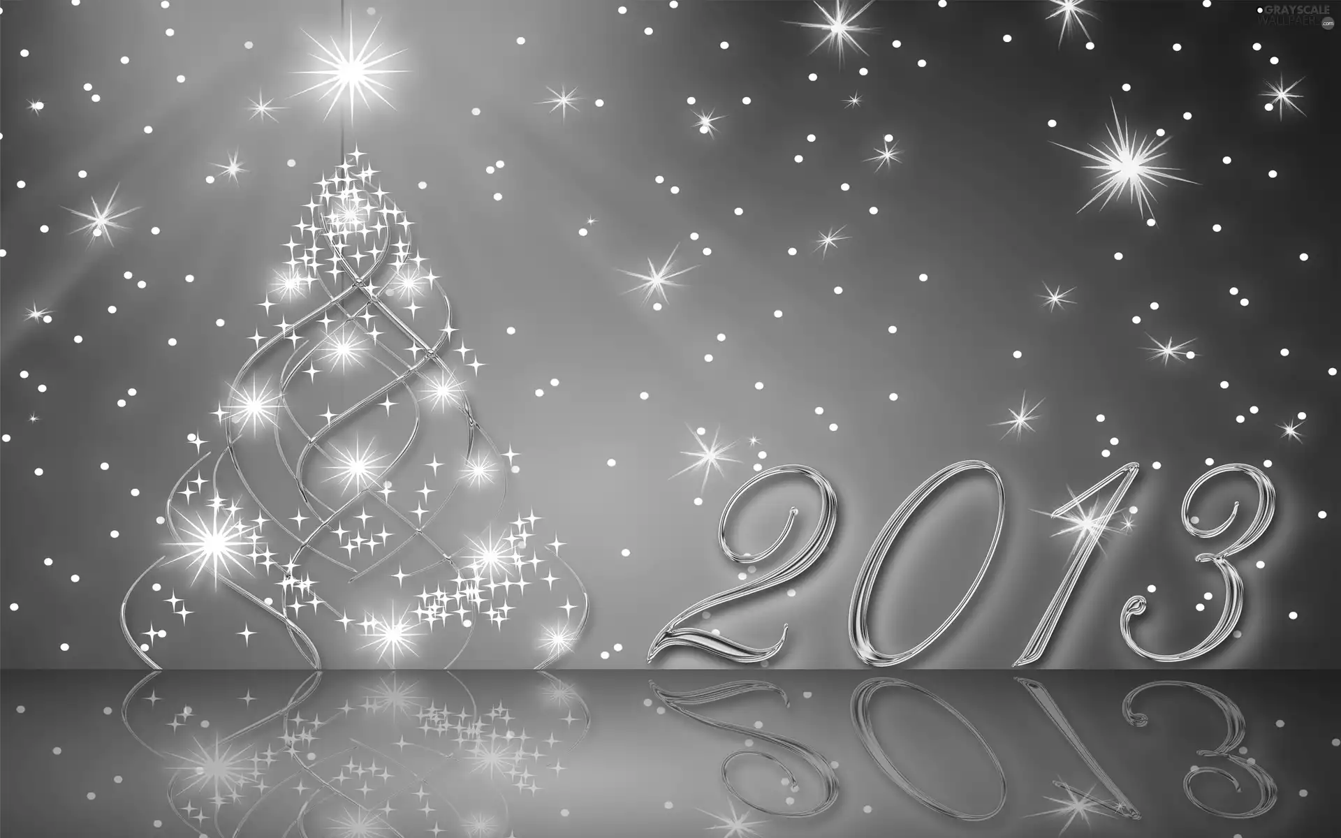 2013, graphics, New, year, christmas tree