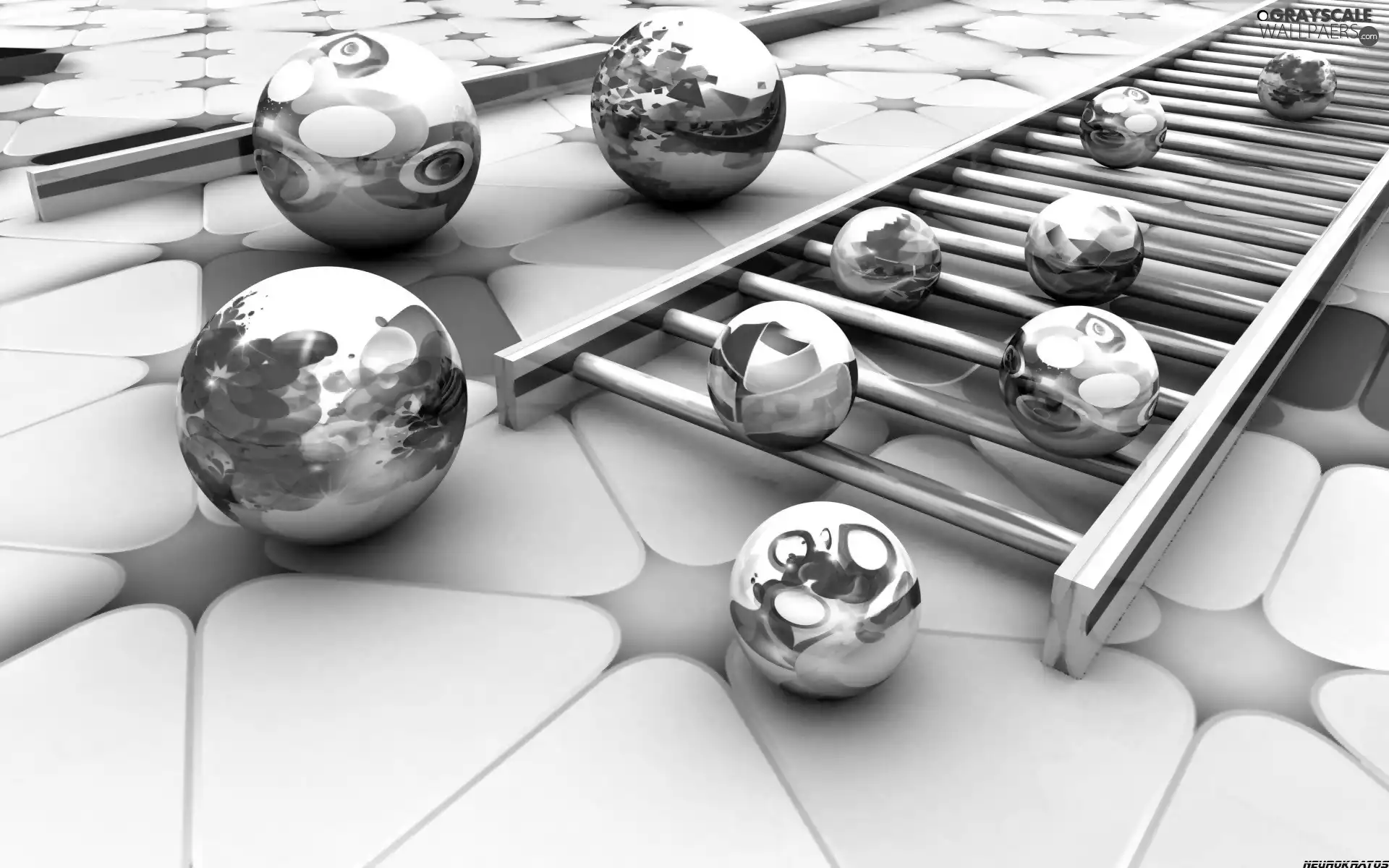 color, Ladder, 3D Graphics, Orbs