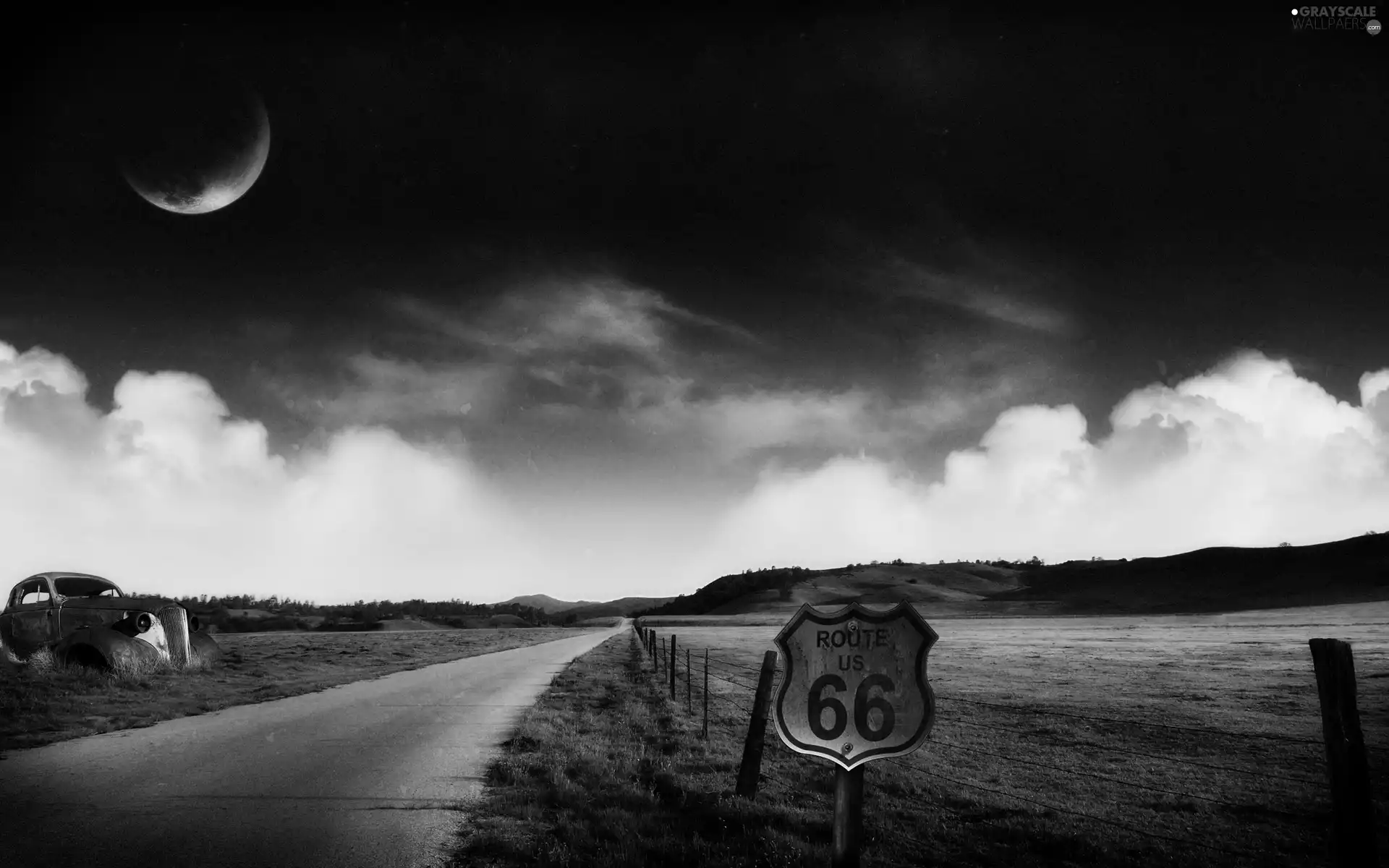 clouds, Route 66