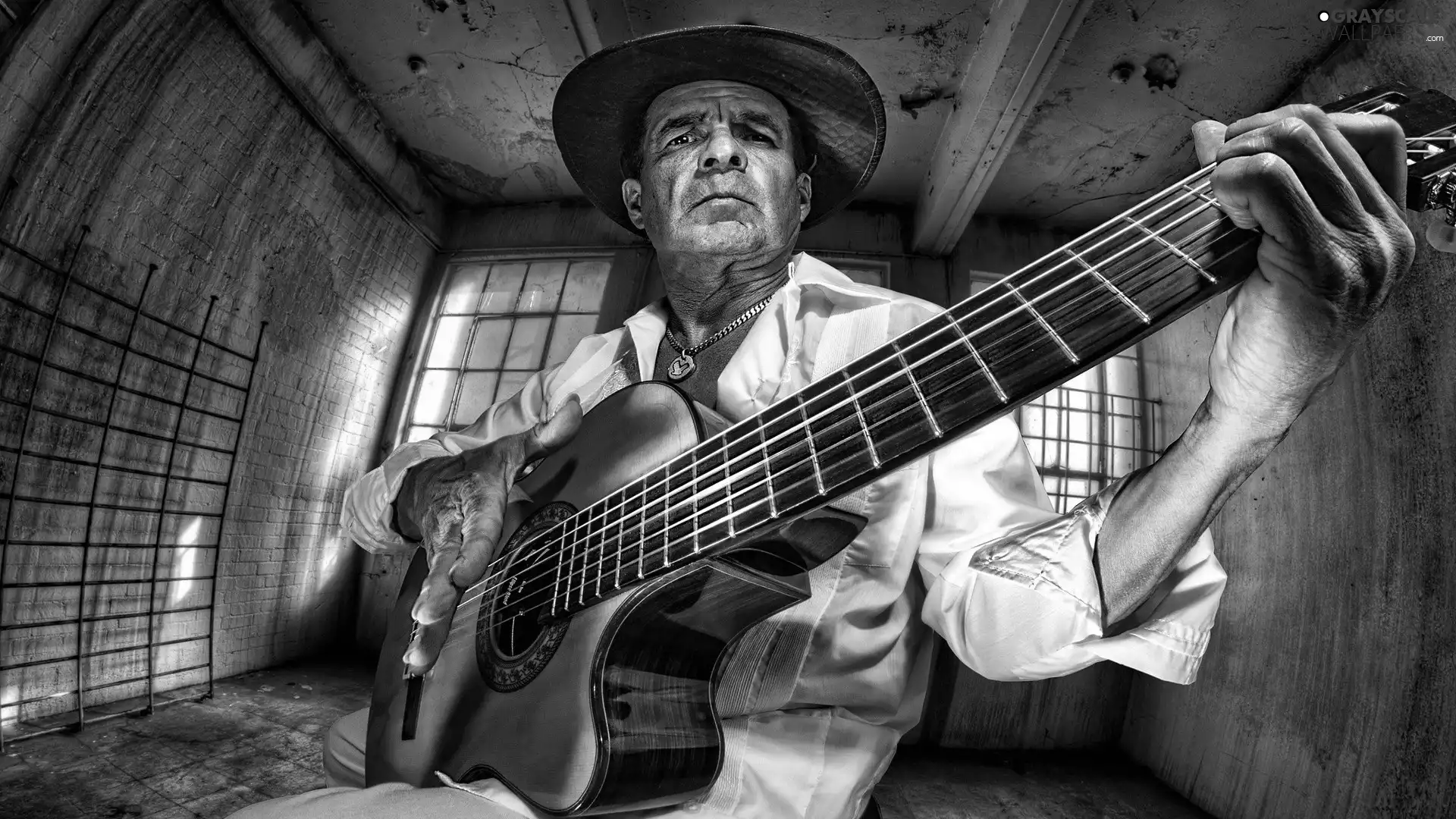 a man, Guitar