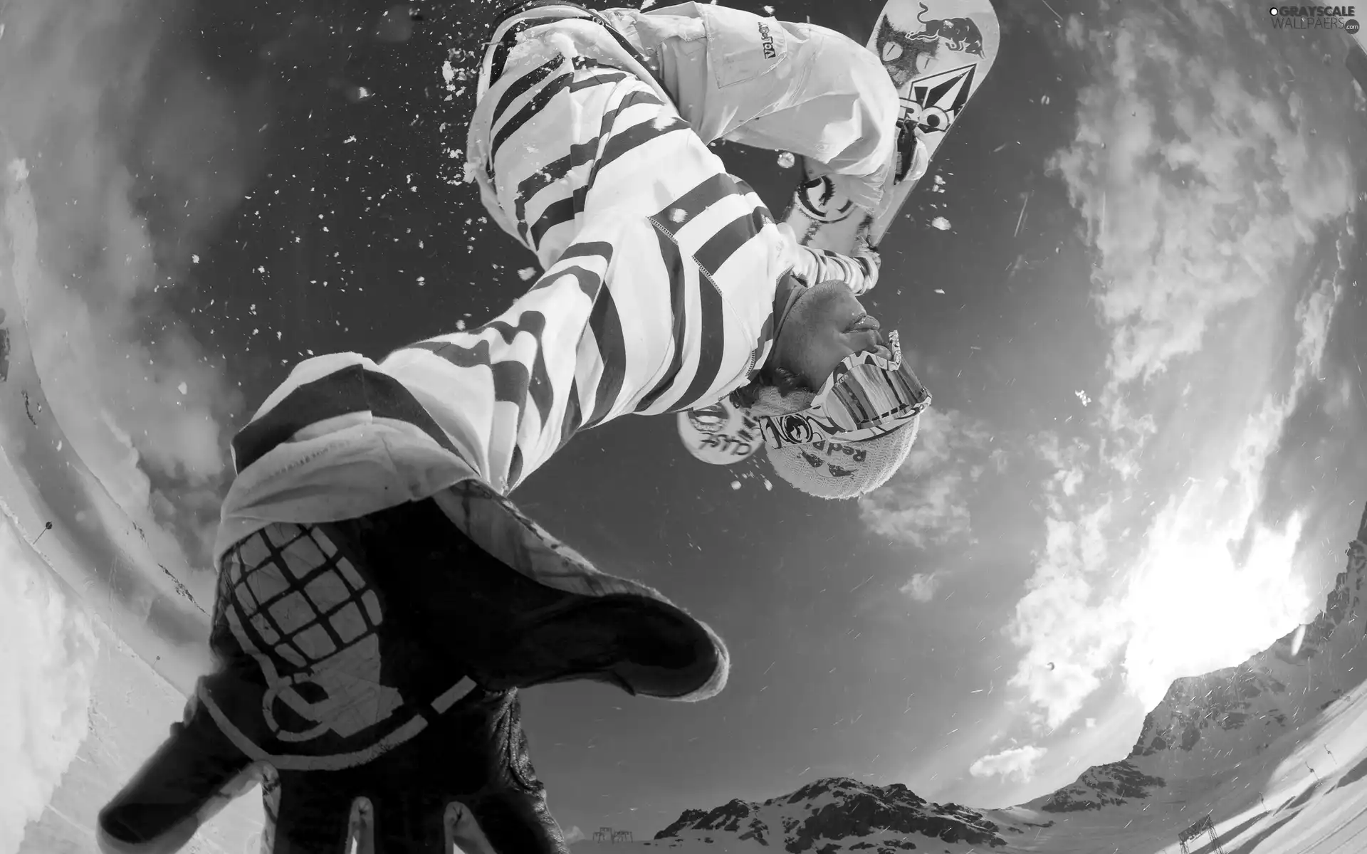 Acrobatics, winter, snowboard