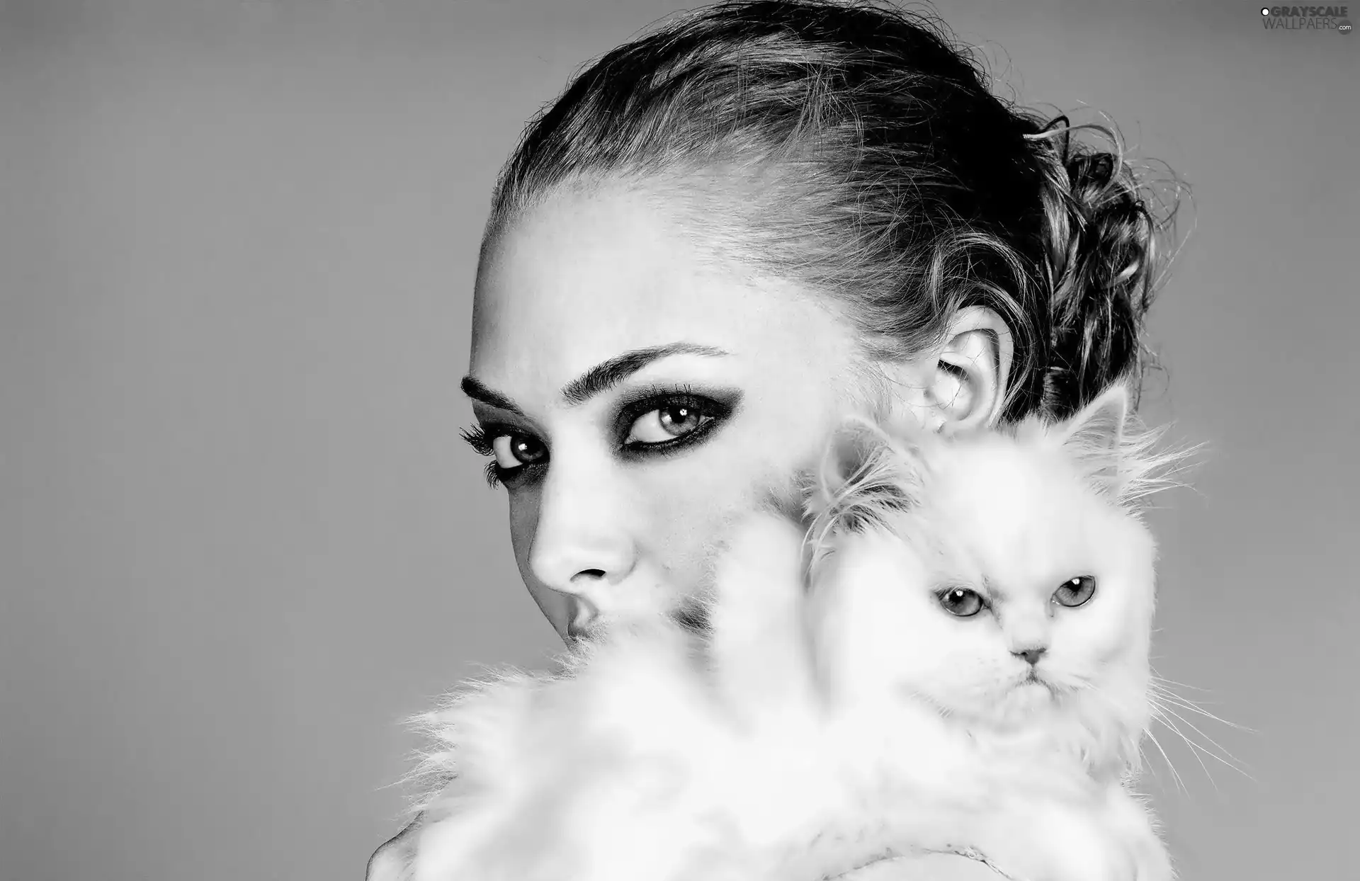 Angora, Black and white, Seyfried, actress, Amanda