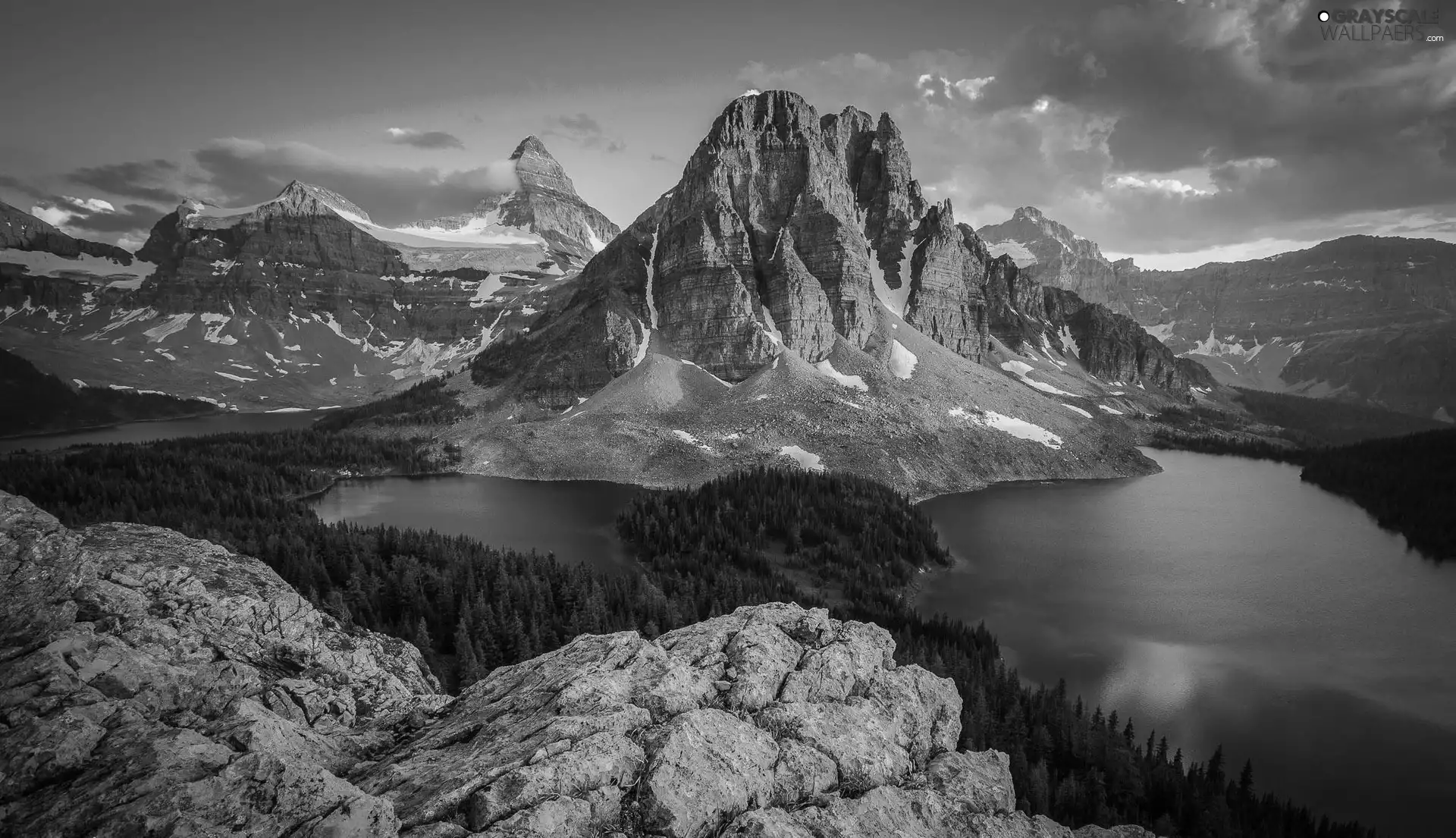 Alberta, Canada, lake, rocks, Mountains