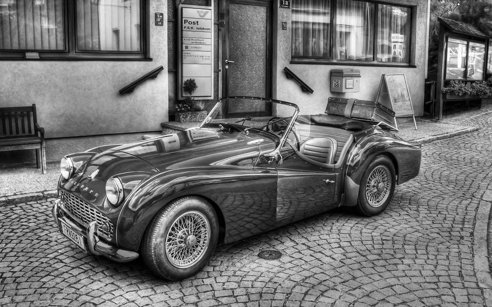 Green, paved, alley, Automobile