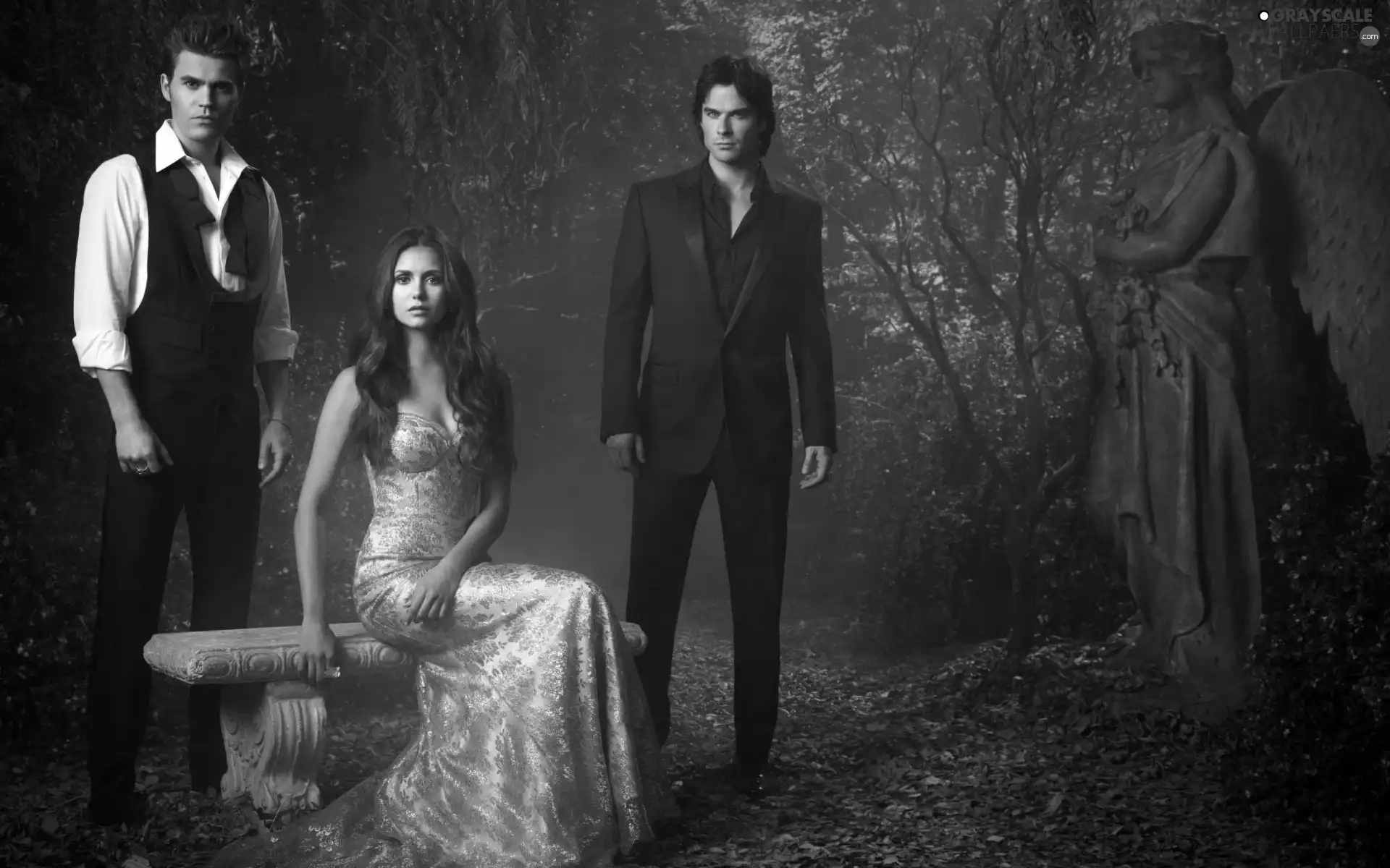 Nina Dobrev, ian somerhalder, The Vampirie Diaries, Paul Wesley, The Vampire Diaries