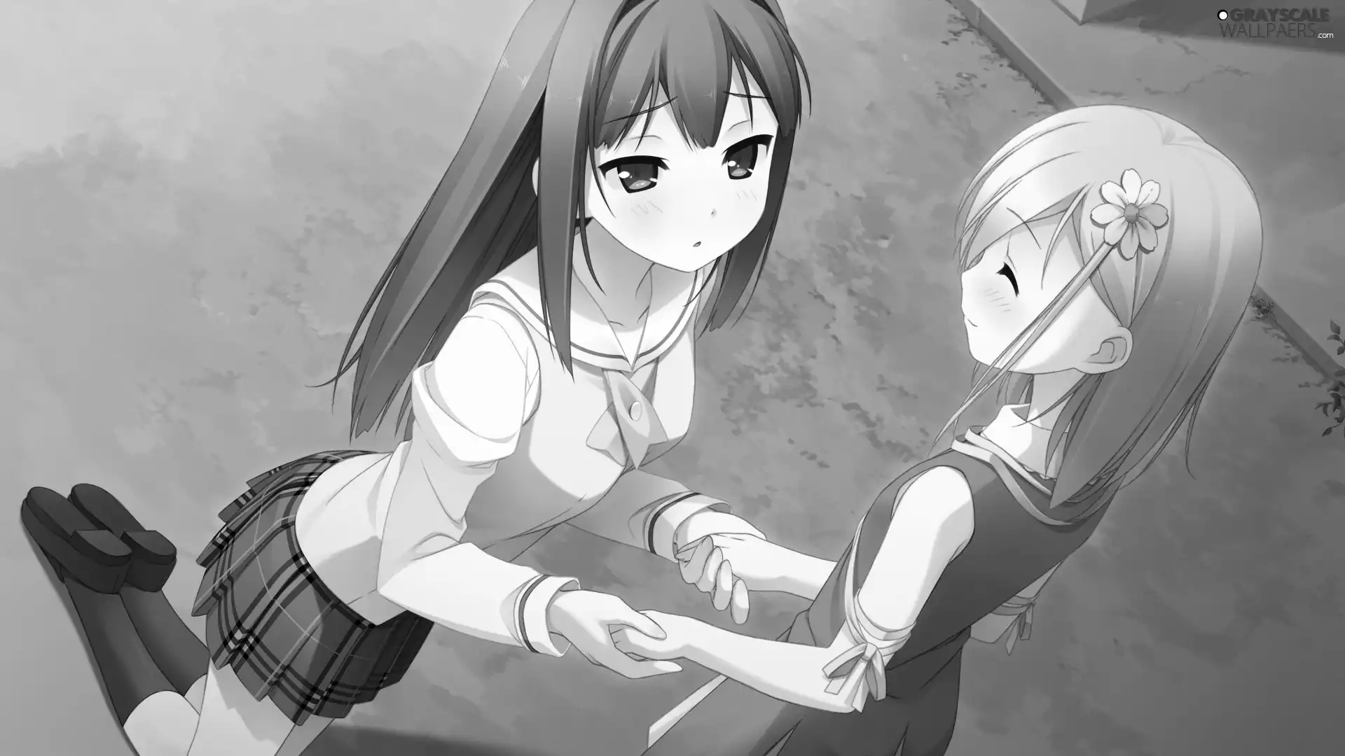 Girls, Manga, Anime, Flower