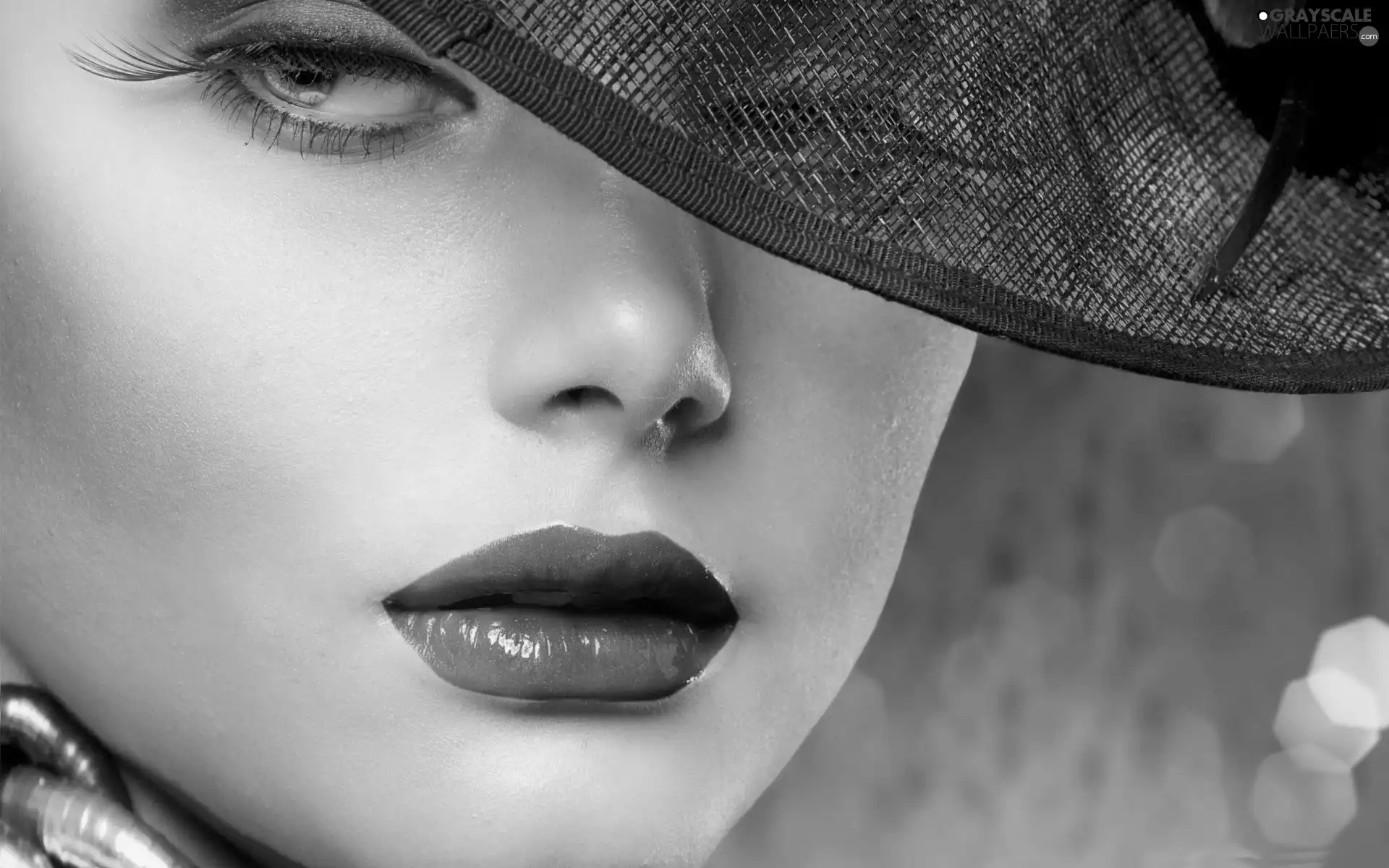 Hat, Women, make-up