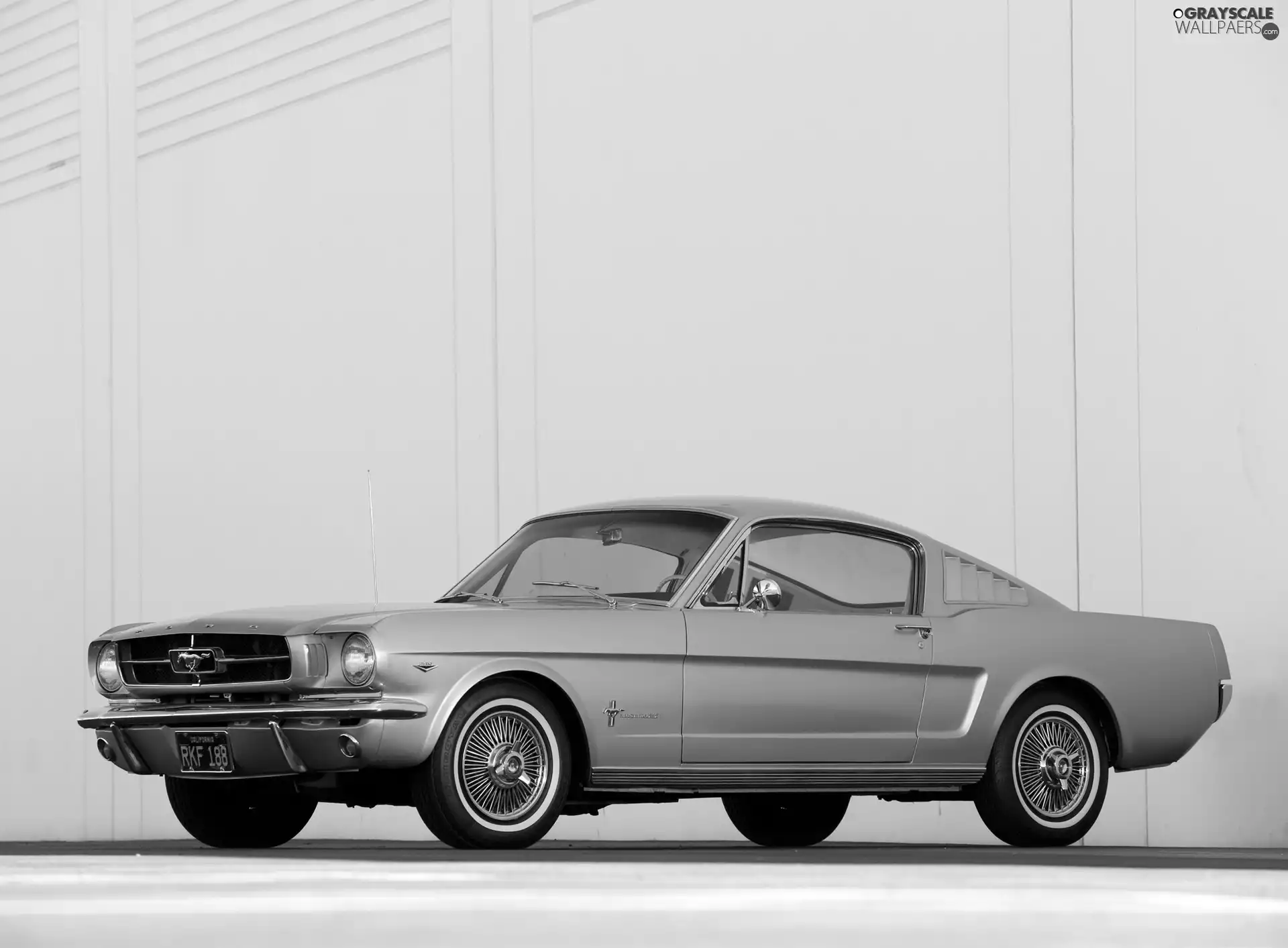 Gray, Automobile, antique, Mustang