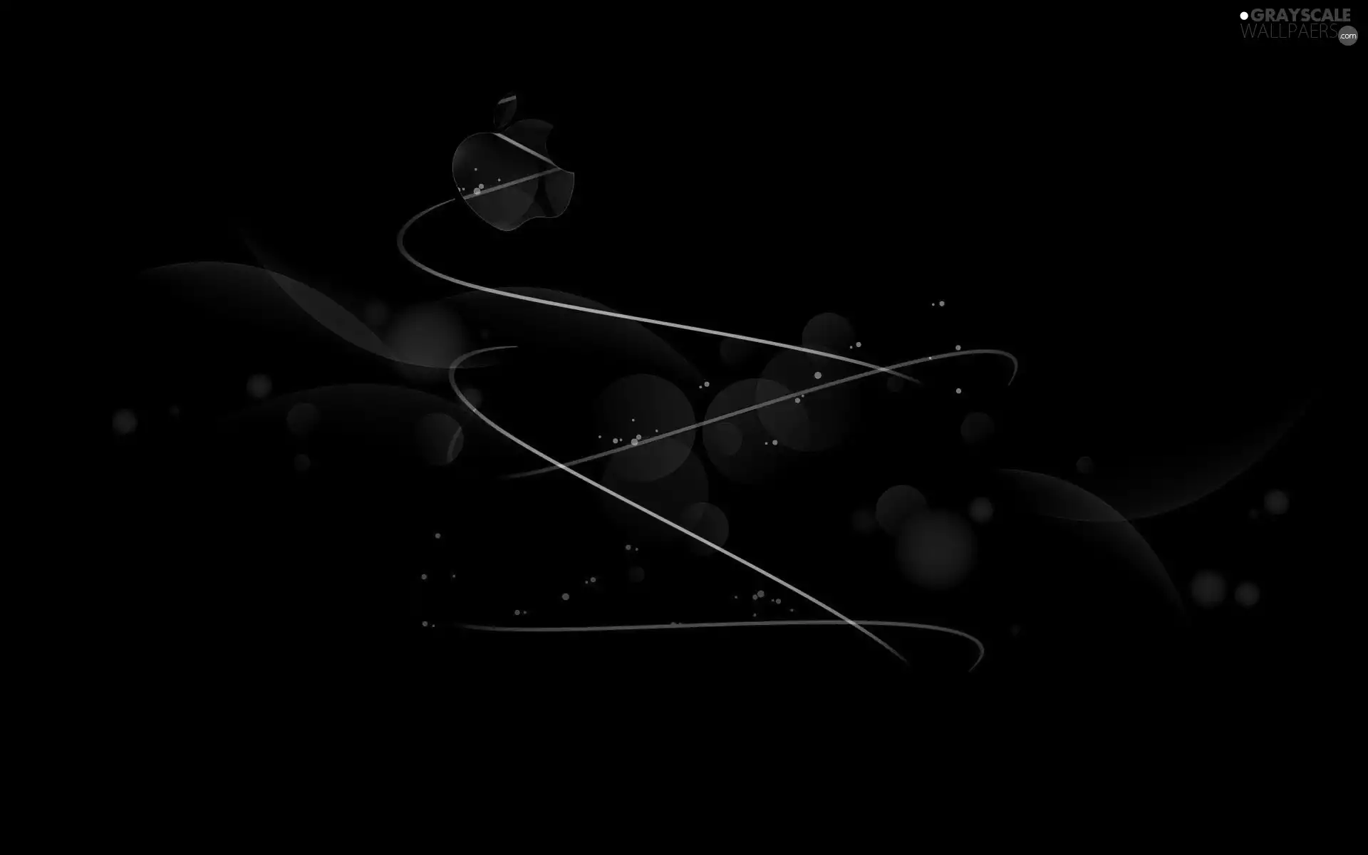 Apple, Black, background