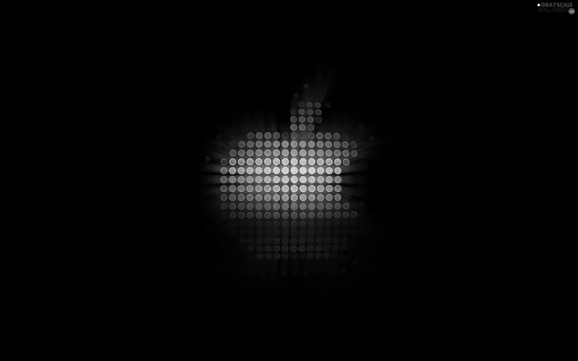 Apple, neon, logo
