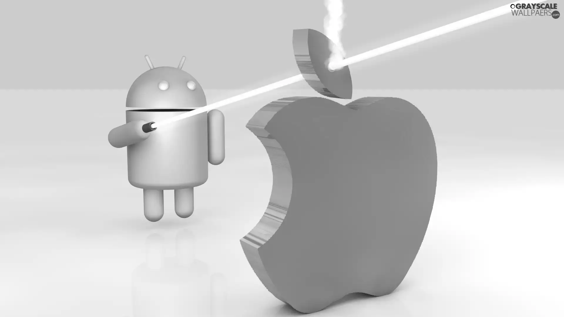 Apple, Android, sword