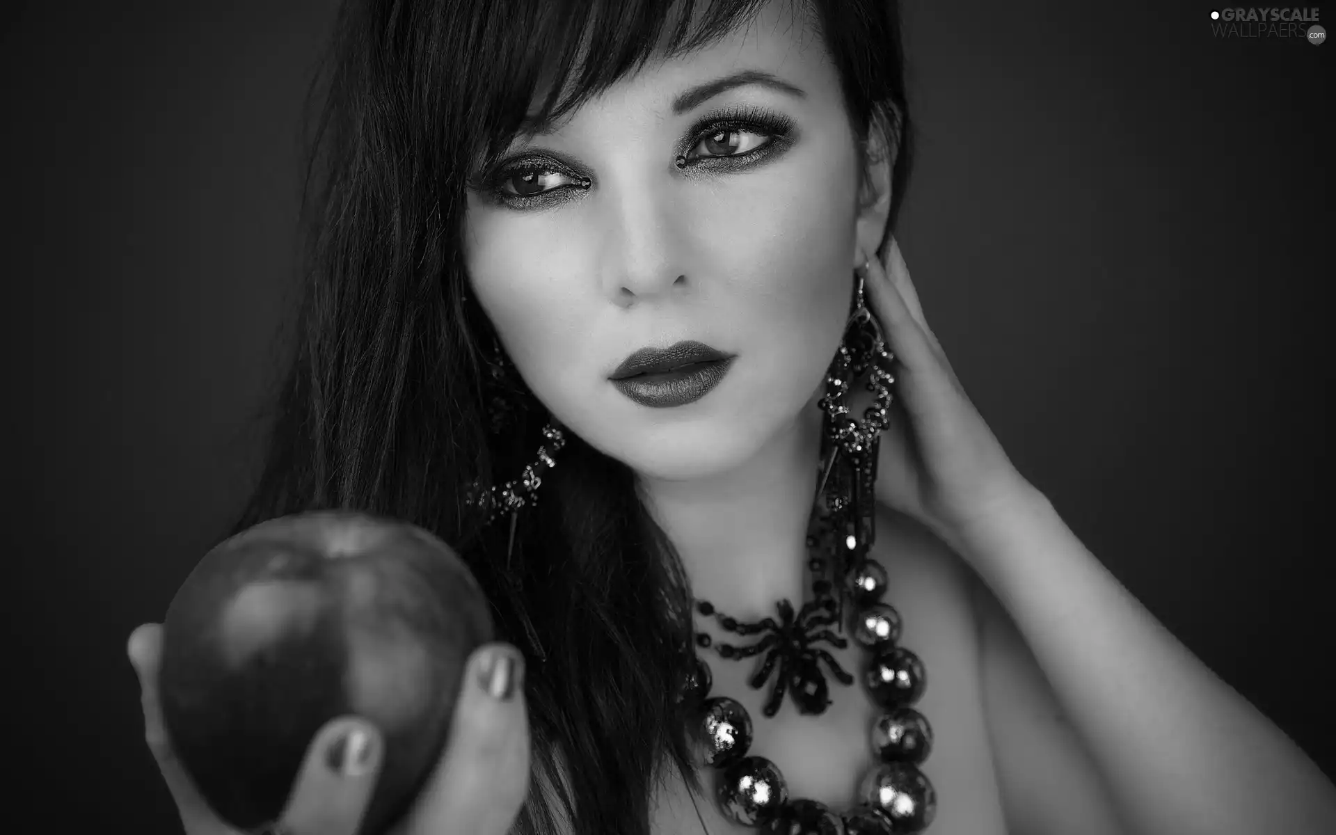 Women, make-up, Apple, jewellery